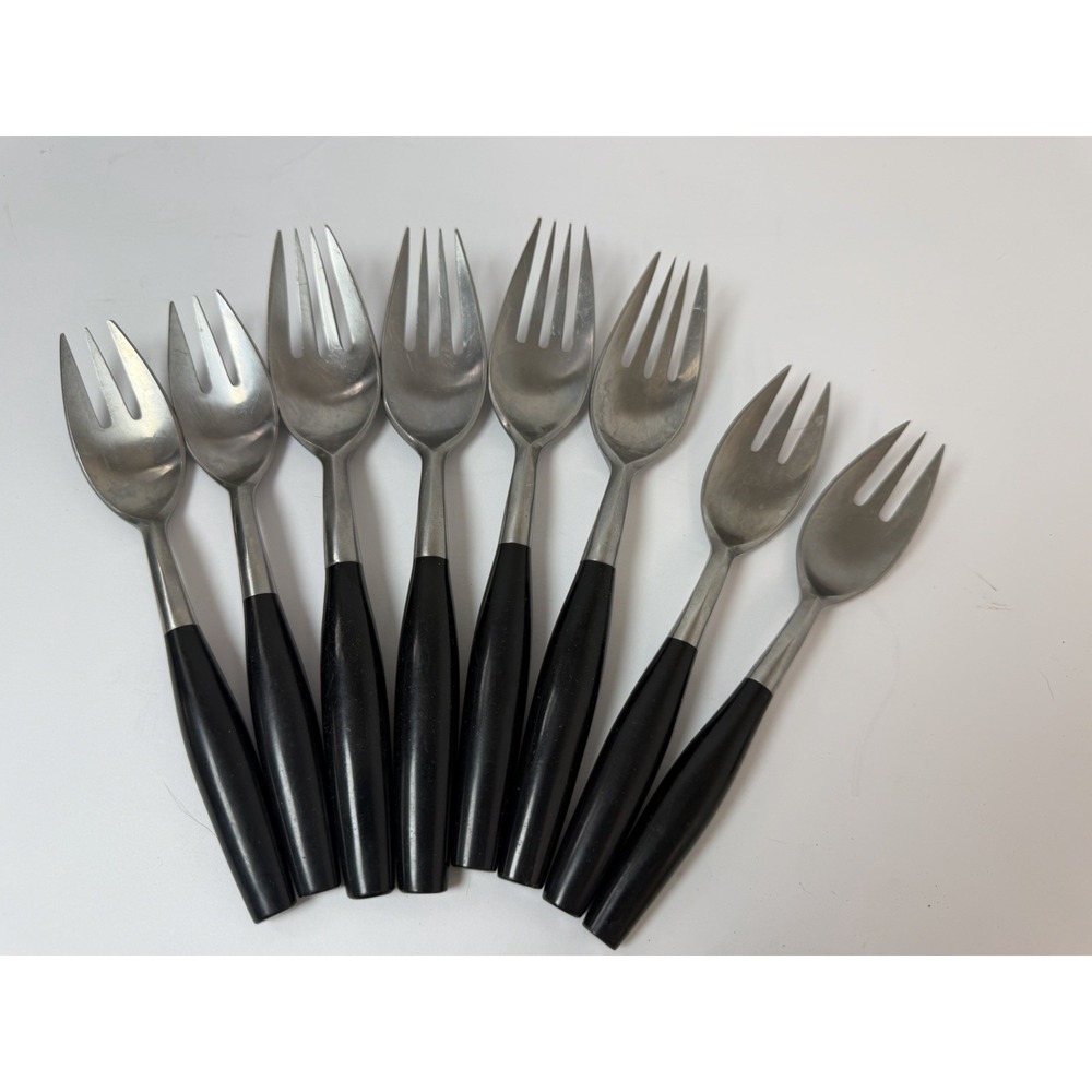 MCM Flatware 4 Dinner Forks 4 Salad AHC Japan after Dansk Kongo Pattern